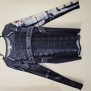 Marvel Winter Soldier Mens Graphic Compression Long Sleeve 3D Print Shirt Sz 2XL